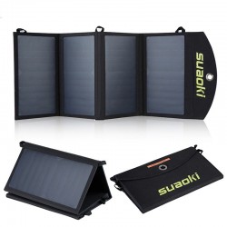 CargadoresPanel solar - cargador de batería - plegable - impermeable - dual 5V/2.1A USB - 25W