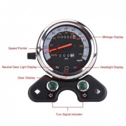 InstrumentosMotorcycles - speedometer - universal - backlight - dual speed  - led