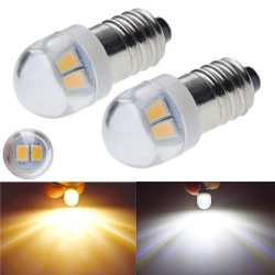E10Flashlight bulbs - 2pcs - 3V 6V - led - xenon white