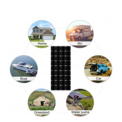 Paneles solaresGlass Solar Panel system - 120W maximum power -  cell 12v 24v - battery charger