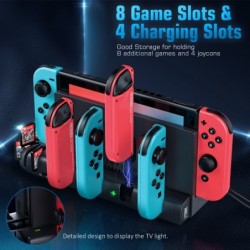 Nintendo Switch charging dock - 4-ports - with 8 game slotsSwitch