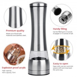 MolinosFypo Stainless Steel Manual Salt and Pepper Shakers Herb parsley mill grinder pepper Mill with Adjustable Ceramic Grinder
