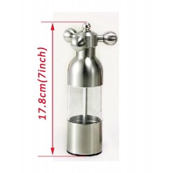 Salt / pepper manual grinder - faucet valve shape - stainless steelMills - Grinders