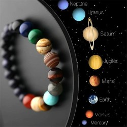 PulserasLovers eight planets natural stone bracelet - universal - unisex