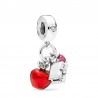 PulseraRed charm pendant - men women children - for bracelets -necklaces - gift - 2 pieces