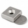 N35 - neodymium magnet - square - with 7mm hole - 30 * 30 * 10mmN35