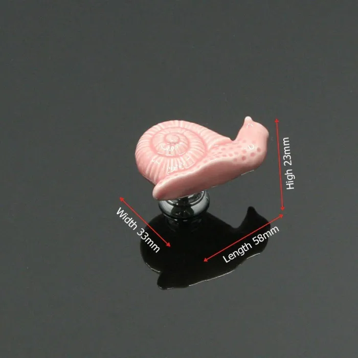 MueblesSnail shaped knob - ceramic - cabinet / handles / cupboard