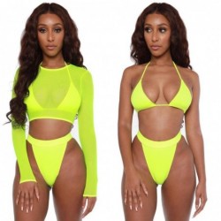 Baño y ropaSwimwear for women 2021 - long sleeve  - three piece sets - neon colors