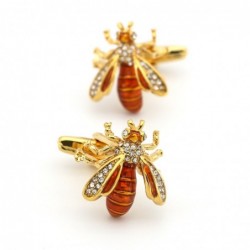 Golden wasps - crystal cufflinksCufflinks