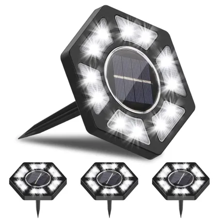 Iluminación solarHexagon shaped - solar lights panel - driveway / lawn / outdoor