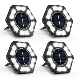 Iluminación solarHexagon shaped - solar lights panel - driveway / lawn / outdoor