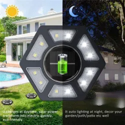 Iluminación solarHexagon shaped - solar lights panel - driveway / lawn / outdoor