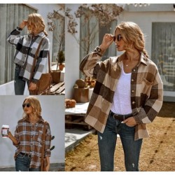Vintage plaid shirt - with buttons - long sleeveBlouses & shirts