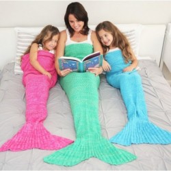 MantasCAMMITEVER Mermaid tail blanket - knitted - for adults - super soft - all seasons - various colours