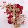 Red rose flower - crystal hair clip - with long tasselsHair clips