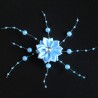 Elegant round hair clip - gypsophila flower - with pearl decorationsHair clips