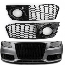 RejillasMesh fog light open vent - grille intake cover - for Audi A4 B8 RS4