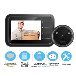 Seguridad de casaDoorbell peephole camera - auto-record - night vision - home security