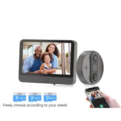 Cámaras de seguridadTimbre de video inteligente - con mirilla / detección de movimiento PIR / APP / WiFi - control remoto