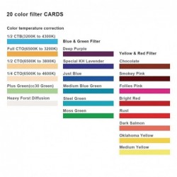 Lentes & filtrosUniversal camera flash gels - filter kit - 20 pieces / lot
