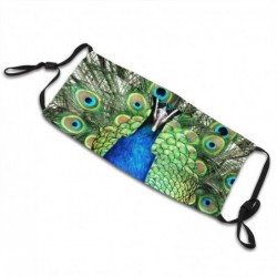 Protective face / mouth mask - reusable - waterproof - green peacock printMouth masks