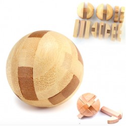 Wooden ball - lock puzzle - educational unlock toyWooden