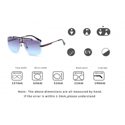 Gafas de solVintage square sunglasses for men - rimless