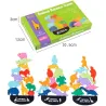 De maderaChildren Montessori Wooden Animal Balance Blocks Board Games Toy Dinosaur Educational Stacking High Building Block W...