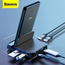 CargadoresBaseus Type C HUB Docking Station For Samsung S20 S10 Dex Pad Station USB C To HDMI-compatible Dock Power Adapter F...