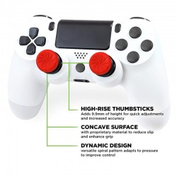 Mandos2Pcs Hand Grip Extenders Caps High-Rise Covers for PS4 Controller Performance Thumb Grips High-Rise Caps For Playstation 4