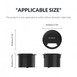 Desktop grommet - USB 3.0 HUB type-C - high speed splitter - with SD / TF / headphone / microphone adapter - for PCHubs