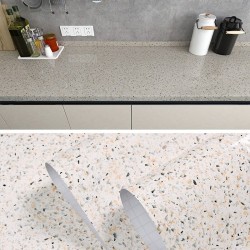 MueblesWaterproof PVC Wallpaper Marble Gravel Wall Sticker For Kitchen Cabinet Countertop Self-adhesive Contact Paper Decor
