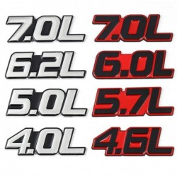 Pegatinas3D metal car sticker - engine size emblem - 4.0L - 7.0L