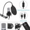 MicrófonosMicrófono de condensador para podcasts - cardioide de transmisión de PC profesional - kit - USB - 192kHZ / 24bit
