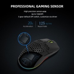 MouseHoneycomb deluxe lightweight gaming mouse - 67gram -  ultra weave cable for computer gamer