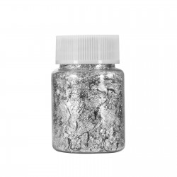 Esmalte de uñasGold leaf flakes - silver confetti - DIY - crafts -  art - one bottle
