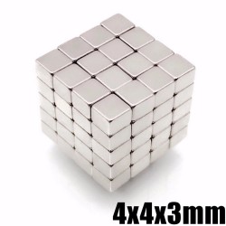 N35N35 - imanes de neodimio - bloque de imán fuerte - cubo - 4 * 4 * 3 mm 50 piezas