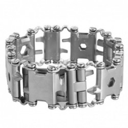 29 in 1 multi tool - stainless steel bracelet - screwdriver / bottle opener / allen wrenchBracelets