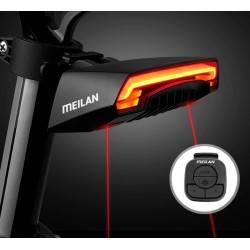 Bike brake light - turning light - flash tail rear lamp - laser line - with remote control - wireless - waterproofLights