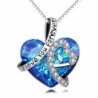 Ocean crystal heart pendant - with necklace - "I Love You Forever"Necklaces