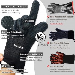 LimpiezaLong protective glove - for cleaning / BBQ - heat resistant - silicone - 1 piece