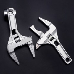 Llave inglesaMulti-function Handle Universal Wrench Large Opening Bathroom Wrench Screw Key Nut Wrench Adjustable Aluminum Al...