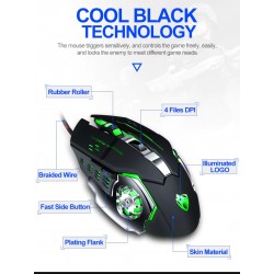 MouseProfessional optical gaming mouse - 6 buttons - wired - 3200DPI - LED - silent