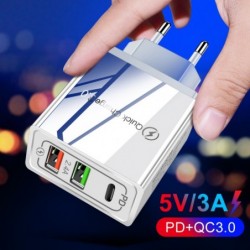 CargadoresUniversal charger - quick charge - 3.0 - PD - USB type-C - 30W