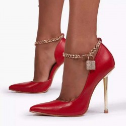 PumpsElegant high heel pumps - with a metal ankle chain