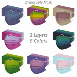 Mascarillas bucalesFace / mouth protection mask - disposable - for adults - tie-dye print - 50 pieces