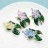 BrochesEnamel Lilac Flower Brooches Beauty Spring 4-color Clove Flower Party Office Brooch Pins Gifts