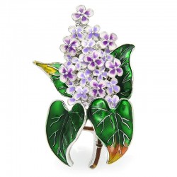BrochesEnamel Lilac Flower Brooches Beauty Spring 4-color Clove Flower Party Office Brooch Pins Gifts