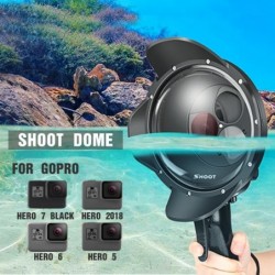 ProtteciónDiving dome port - waterproof filter case - switchable - for GoPro Hero 7 6 5 Black