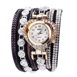 PulseraLuxurious multilayer crystal bracelet - with a watch